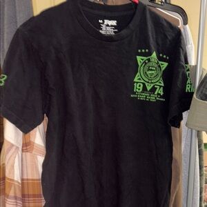 Fox Black Tee with Green Graphic